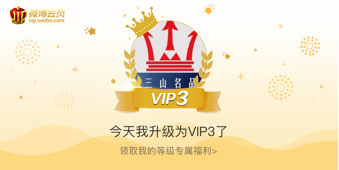 今天我升级为VIP3了