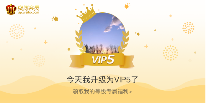 今天我升级为VIP5了