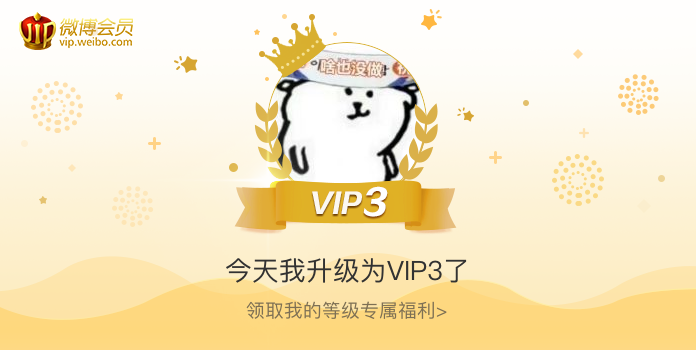 今天我升级为VIP3了